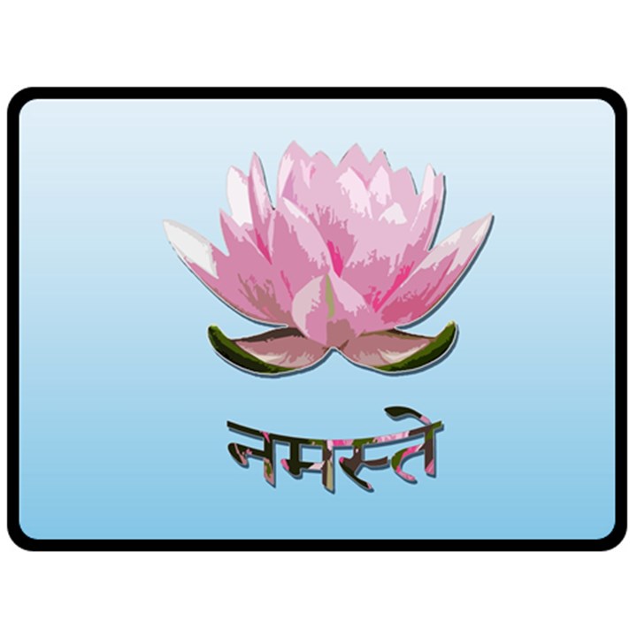 Namaste - Lotus Double Sided Fleece Blanket (Large) 