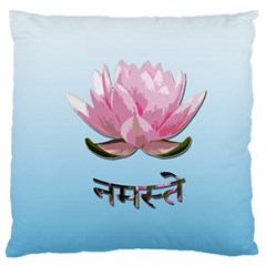 Namaste - Lotus Standard Flano Cushion Case (two Sides) by Valentinaart