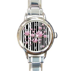 Namaste - Lotus Round Italian Charm Watch by Valentinaart