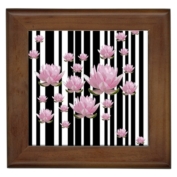 Namaste - Lotus Framed Tiles