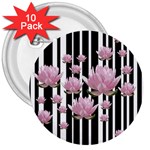 Namaste - Lotus 3  Buttons (10 pack)  Front