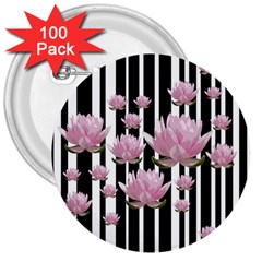 Namaste - Lotus 3  Buttons (100 Pack)  by Valentinaart