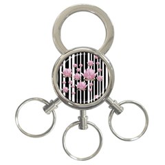 Namaste - Lotus 3-ring Key Chains by Valentinaart