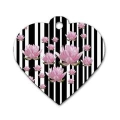 Namaste - Lotus Dog Tag Heart (one Side) by Valentinaart