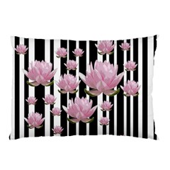 Namaste - Lotus Pillow Case by Valentinaart