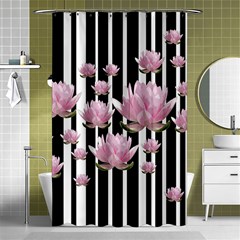 Namaste - Lotus Shower Curtain 48  X 72  (small)  by Valentinaart