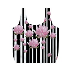 Namaste - Lotus Full Print Recycle Bags (m)  by Valentinaart