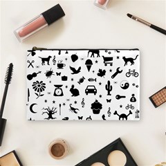 Rebus Cosmetic Bag (medium)  by Valentinaart