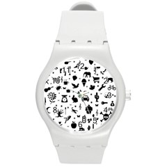 Rebus Round Plastic Sport Watch (m) by Valentinaart