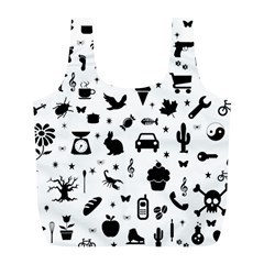 Rebus Full Print Recycle Bags (l)  by Valentinaart