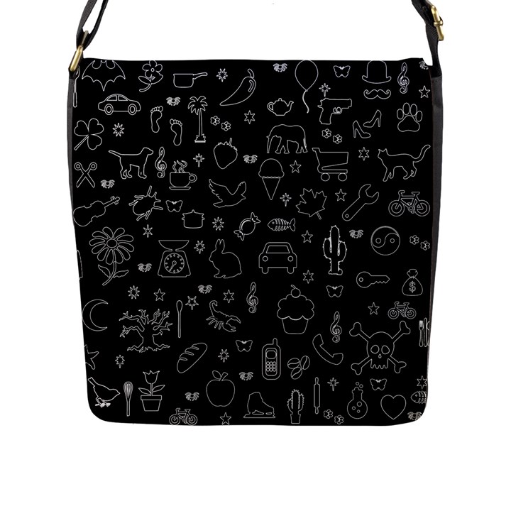 Rebus Flap Messenger Bag (L) 