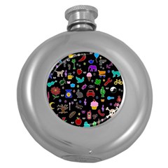 Rebus Round Hip Flask (5 Oz) by Valentinaart