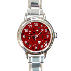 Rebus Round Italian Charm Watch by Valentinaart