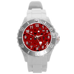 Rebus Round Plastic Sport Watch (l) by Valentinaart