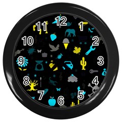 Rebus Wall Clocks (black) by Valentinaart