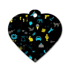 Rebus Dog Tag Heart (one Side) by Valentinaart