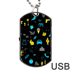 Rebus Dog Tag Usb Flash (one Side) by Valentinaart