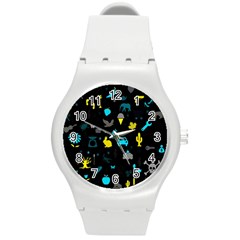 Rebus Round Plastic Sport Watch (m) by Valentinaart