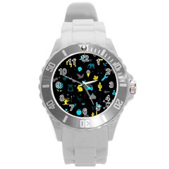 Rebus Round Plastic Sport Watch (l) by Valentinaart