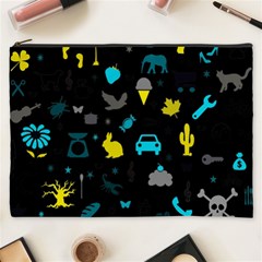 Rebus Cosmetic Bag (xxxl)  by Valentinaart