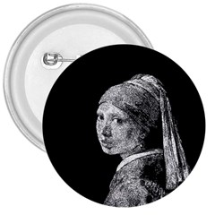 The Girl With The Pearl Earring 3  Buttons by Valentinaart