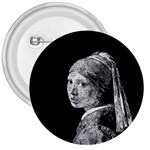 The Girl With The Pearl Earring 3  Buttons Front