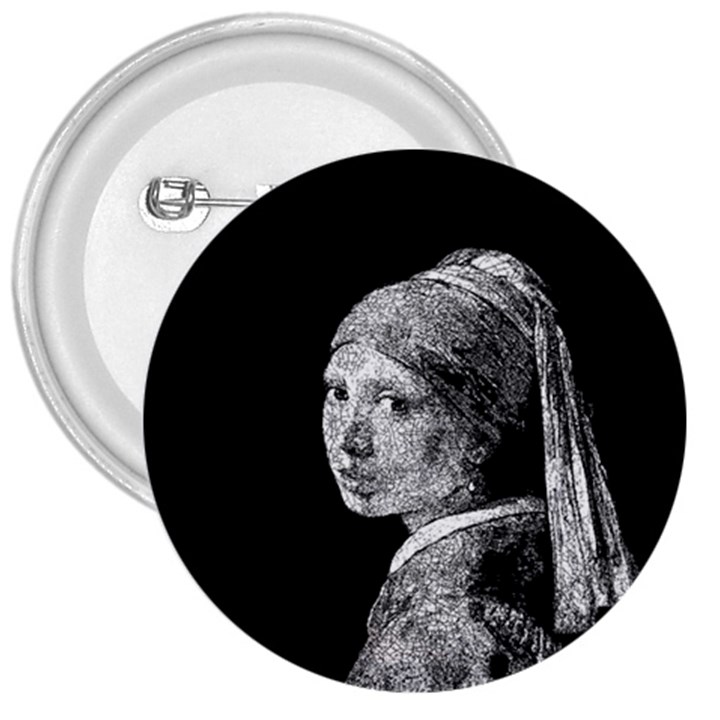 The Girl With The Pearl Earring 3  Buttons