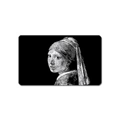 The Girl With The Pearl Earring Magnet (name Card) by Valentinaart