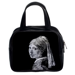 The Girl With The Pearl Earring Classic Handbags (2 Sides) by Valentinaart