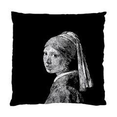 The Girl With The Pearl Earring Standard Cushion Case (two Sides) by Valentinaart