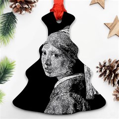 The Girl With The Pearl Earring Christmas Tree Ornament (two Sides) by Valentinaart