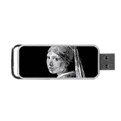 The Girl With The Pearl Earring Portable Usb Flash (two Sides) by Valentinaart