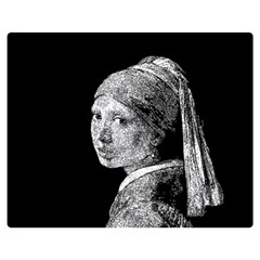 The Girl With The Pearl Earring Double Sided Flano Blanket (medium)  by Valentinaart