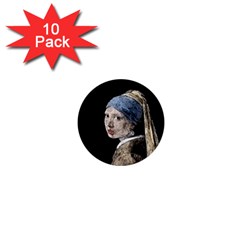 The Girl With The Pearl Earring 1  Mini Buttons (10 Pack)  by Valentinaart