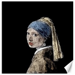 The Girl With The Pearl Earring Canvas 12  X 12   by Valentinaart