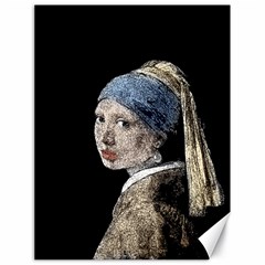 The Girl With The Pearl Earring Canvas 18  X 24   by Valentinaart