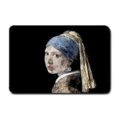 The Girl With The Pearl Earring Small Doormat  by Valentinaart