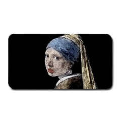 The Girl With The Pearl Earring Medium Bar Mats by Valentinaart