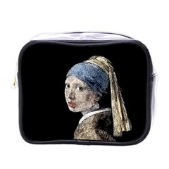 The Girl With The Pearl Earring Mini Toiletries Bags by Valentinaart