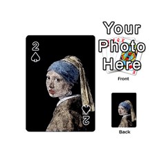 The Girl With The Pearl Earring Playing Cards 54 (mini)  by Valentinaart