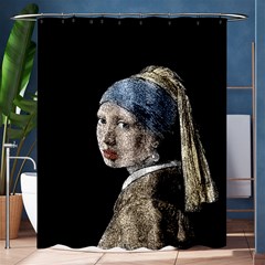 The Girl With The Pearl Earring Shower Curtain 60  X 72  (medium)  by Valentinaart