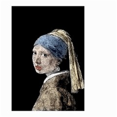 The Girl With The Pearl Earring Small Garden Flag (two Sides) by Valentinaart