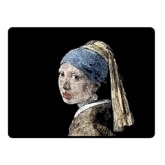 The Girl With The Pearl Earring Double Sided Fleece Blanket (small)  by Valentinaart