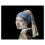 The Girl With The Pearl Earring Double Sided Flano Blanket (Medium)  60 x50  Blanket Front