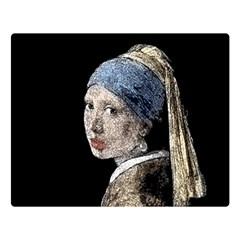 The Girl With The Pearl Earring Double Sided Flano Blanket (large)  by Valentinaart