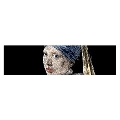 The Girl With The Pearl Earring Satin Scarf (oblong) by Valentinaart