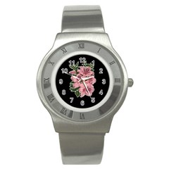 Orchid Stainless Steel Watch by Valentinaart