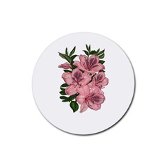 Orchid Rubber Coaster (round)  by Valentinaart