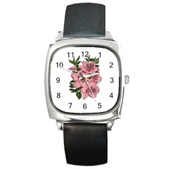 Orchid Square Metal Watch by Valentinaart