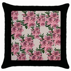 Orchid Throw Pillow Case (black) by Valentinaart